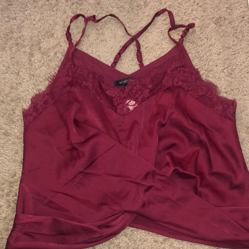 Burgundy tank top